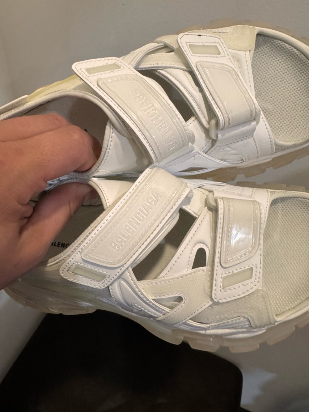 Balenciaga Track Sandals White – Size EU 40 / US 10 – Excellent Condition - Picture 8 of 10